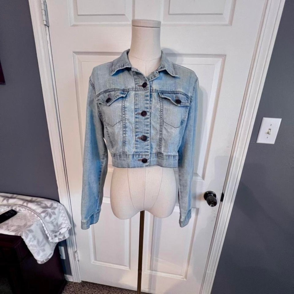 Star Vintage Y2K Denim Cropped Jean Jacket Blue Women's M\L